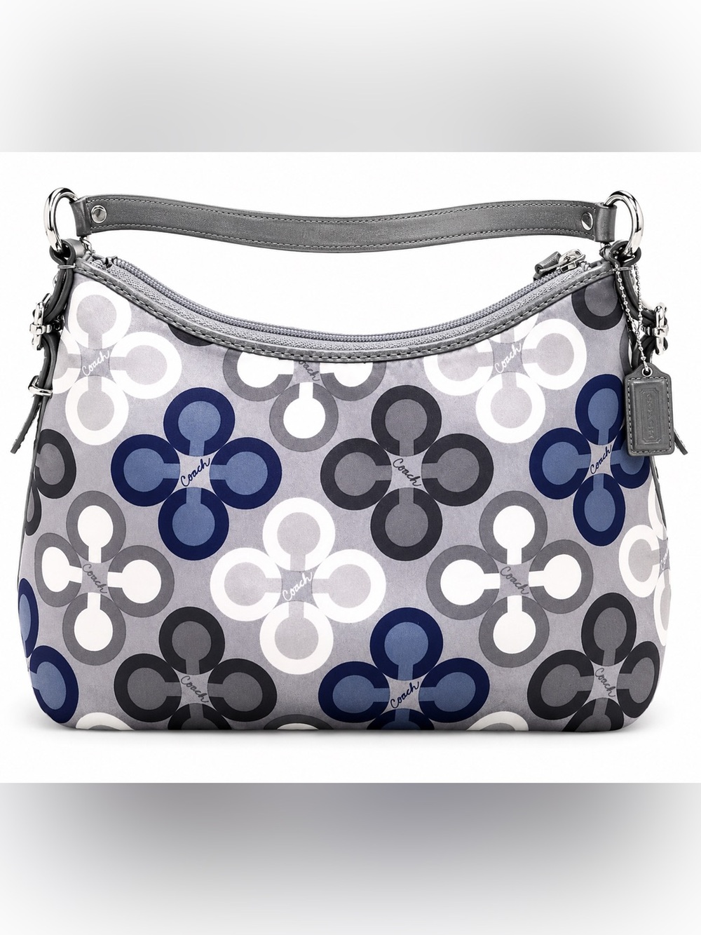 Coach 44438 Clover Sateen Multi Color Madison Signature Shoulder Bag - Picture 2 of 5